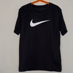 Nike Boys Black and White Short Sleeve Tee